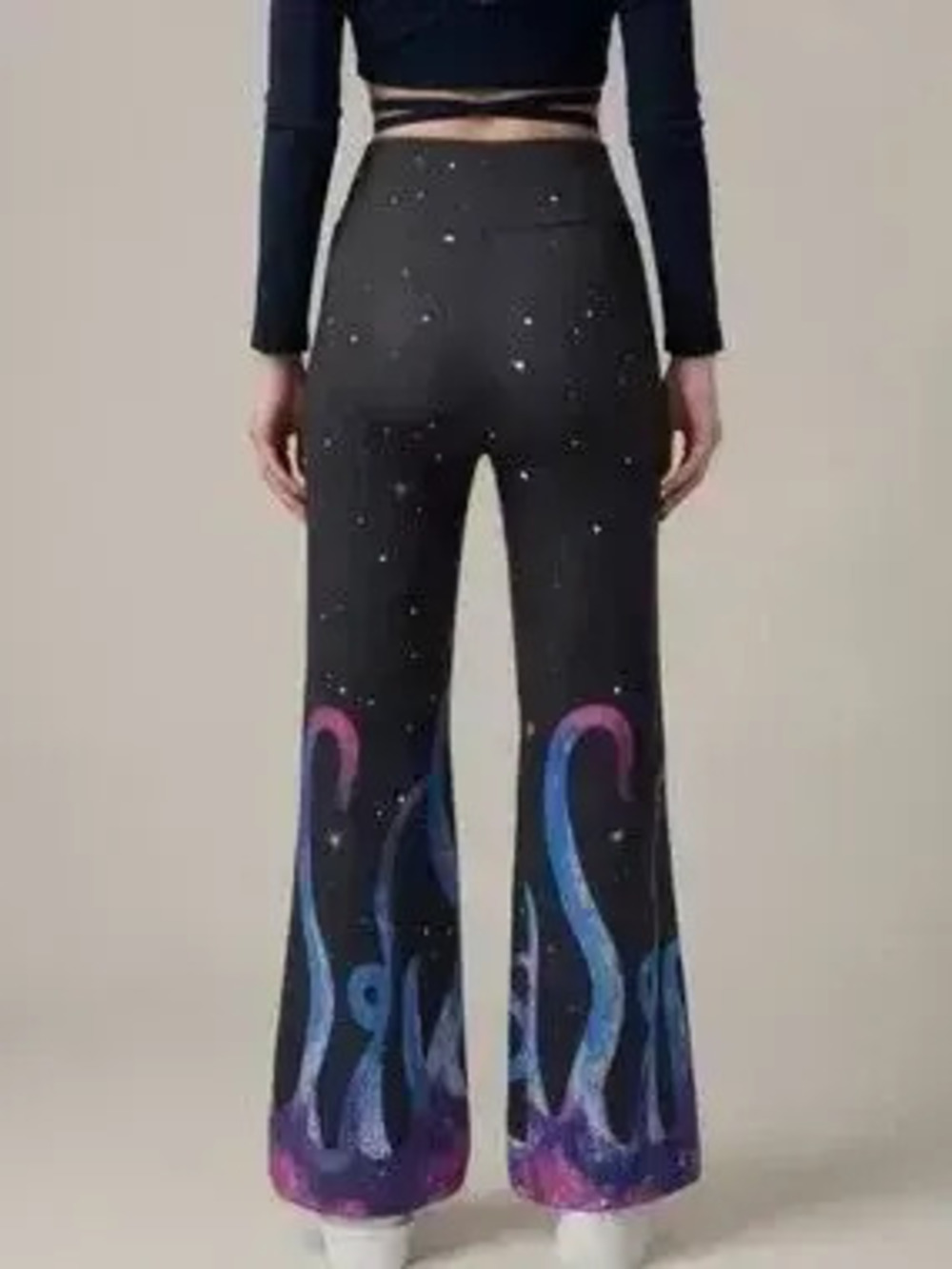 Galaxy Print Flare Pants - Picture 2 of 7